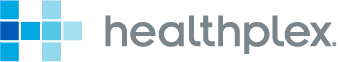 Healthplex logo with blue squares forming a cross on the left and the word healthplex in gray lowercase letters on the right.